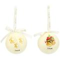 set 4 palline natale bianche