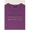 t-shirt girocollo con grafica dorata e perline cattleya orchid donna small