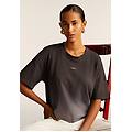 t-shirt girocollo corta in jersey dégradé g direct dyed + degradé grey donna