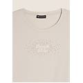 felpa con inserto effetto camicia e dettagli dorati white sand zebra animalier donna extra small