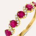 anello riviere charlotte oro giallo rubino diamante collezione charlotte misura 50 oro giallo