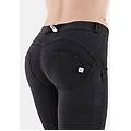 jeggings push up wr. up superskinny jersey-denim organico jeans nero-cuciture in tono donna extra