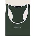 reggiseno sportivo con supporto medio e bordature a contrasto dark green donna small