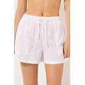 pantaloncini in sangallo donna bianco m