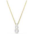 SWAROVSKI pendente stilla attract taglio round bianco placcato color oro os