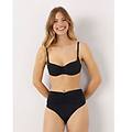 slip costume a vita alta con fascia drappeggiata iconic-drapery / nero / 4 nero