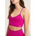 top sportivo seamless con spalline incrociate fuchsia red donna exsmall/small