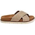 sandali bassi donna beige in raffia
