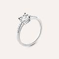 anello solitario petali oro bianco diamante collezione petali misura 54 oro bianco