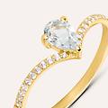 anello solitario am&eacute;lie oro giallo topazio cubic zirconia collezione am&eacute;lie misura 54