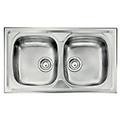 lavello 2 vasche (86x50cm) nihal inox satinato 010844xcssx