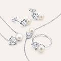 bracciale silver pearls argento rodiato perla sintetica cubic zirconia collezione silver pearls