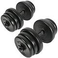 - trade shop set di manubri componibili con bilanciere fitness palestra dumbbell perfect curl kg.