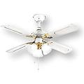 7060b ventilatore da soffitto a 4 pale luce vetro satinato bianco