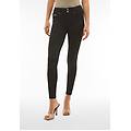 pantaloni n. o. w. skinny vita media tessuto traspirante nero donna extra large