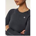 maglia corta con maniche lunghe tessuto seamless ice wash nero used donna medium/large