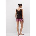 canotta bordi costina in elevated cotton donna marrone taglia l