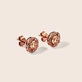 orecchini lobo punto luce silver rainbow argento rosa cubic zirconia collezione silver rainbow rosa