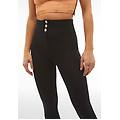 pantaloni wr. up vita alta bustier in jersey tinto capo nero donna xxs
