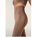 leggings seamless ice wash 7/8 vita alta dettagli costina coffee quartz used donna medium/large