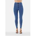 jeggings push up wr. up superskinny vita alta con zip clear jeans-yellow seams donna xxs