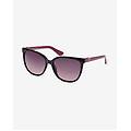 occhiali round injected nero granata con lenti a specchio viola donna