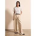 - t-shirt boxy fit a righe donna bianco/beige taglia s