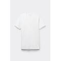 t-shirt scollo v in cotone premium mercerizzato uomo bianco taglia l