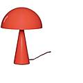 lampada da tavolo mush mini rosso chiaro metallo altezza 25 cm