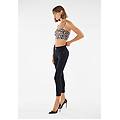 n. o. w. pants superskinny in tessuto traspirante bioattivo nero donna large