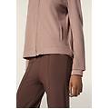 felpa donna con zip e collo alto con dettagli animalier fawn donna extra large