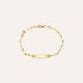 bracciale con targhetta holy oro giallo collezione holy oro giallo