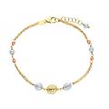 bracciale da donna oro giallo e bianco 219765