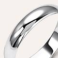 fede mantovana leggera 4 mm oro bianco collezione fede leggera 750/1000 oro bianco