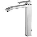 miscelatore monocomando per lavabo con canna alta serie level les081cr cromato ottone