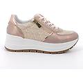 sneakers con zeppa da donna rosa e beige con zip taglia 35