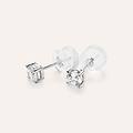 orecchini lobo punto luce claire oro bianco cubic zirconia collezione claire oro bianco