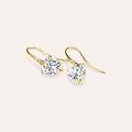 orecchini lobo punto luce claire oro giallo cubic zirconia collezione claire oro giallo