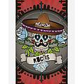 calavera skateboard color mix unica