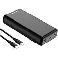 - powerbank 3000mah 2x usb + usb-c cavo usb-c 1 metro nero