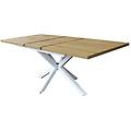 milanihome. it tavolo da pranzo allungabile di design cm 90 l x 160 p x 75 hdi marrone chiaro 160 x