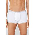 boxer in cotone organico con bordi a contrasto e logo uomo bianco tama&ntilde;o l