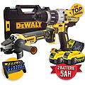 kit dcd996 dcg405 trapano avvitatore con percussione + smerigliatrice a batteria 18v