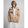 giacca camicia con patch