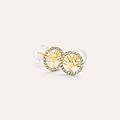 orecchini lobo bon ton oro giallo cubic zirconia collezione bon ton oro giallo