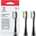 testine di ricambio professional clean 2 pezzi nero per spazzolini elettrici