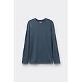 maglia a manica lunga in modal cashmere uomo blu taglia xxl