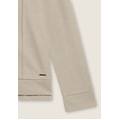 felpa donna con cappuccio e zip effetto tricot white sand donna extra large