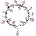 bracciale con charms pendenti donna argento 925 gioiello by milor s358712-brd