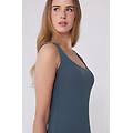 body con brassiere spalla larga light touch donna grigio scuro tamaño s
